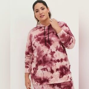 Torrid Women's Burgundy Tie-Dye Hoodie